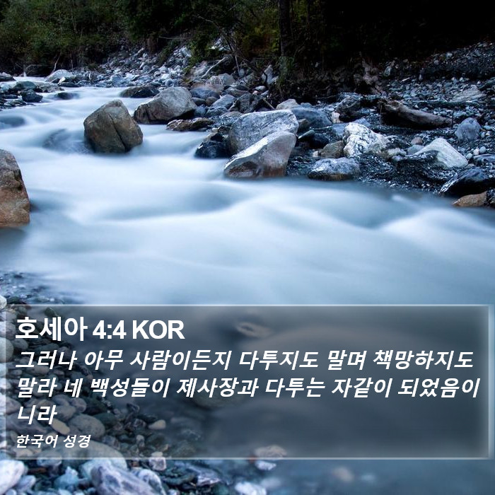 호세아 4:4 KOR Bible Study