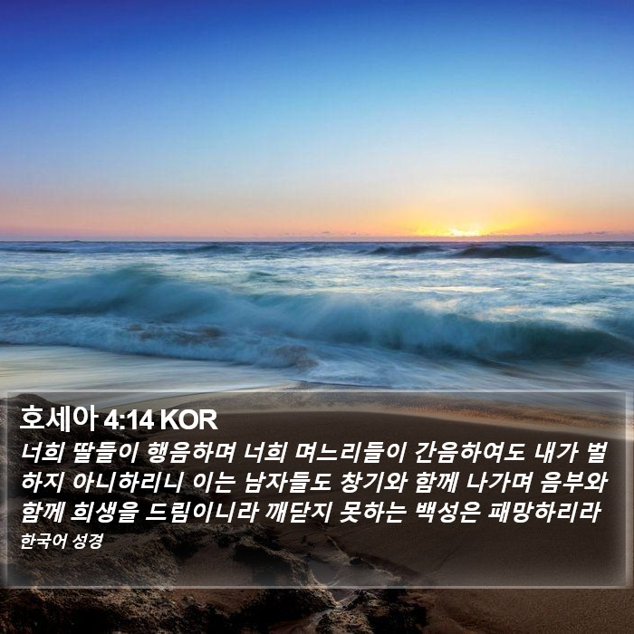 호세아 4:14 KOR Bible Study
