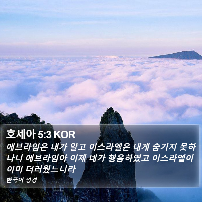 호세아 5:3 KOR Bible Study