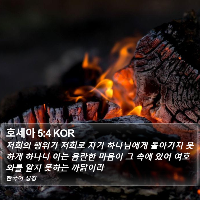 호세아 5:4 KOR Bible Study