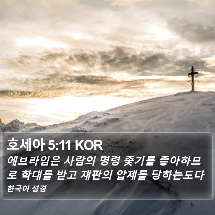 호세아 5:11 KOR Bible Study