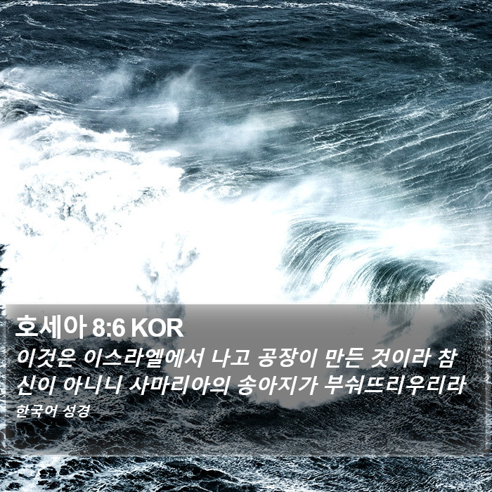 호세아 8:6 KOR Bible Study