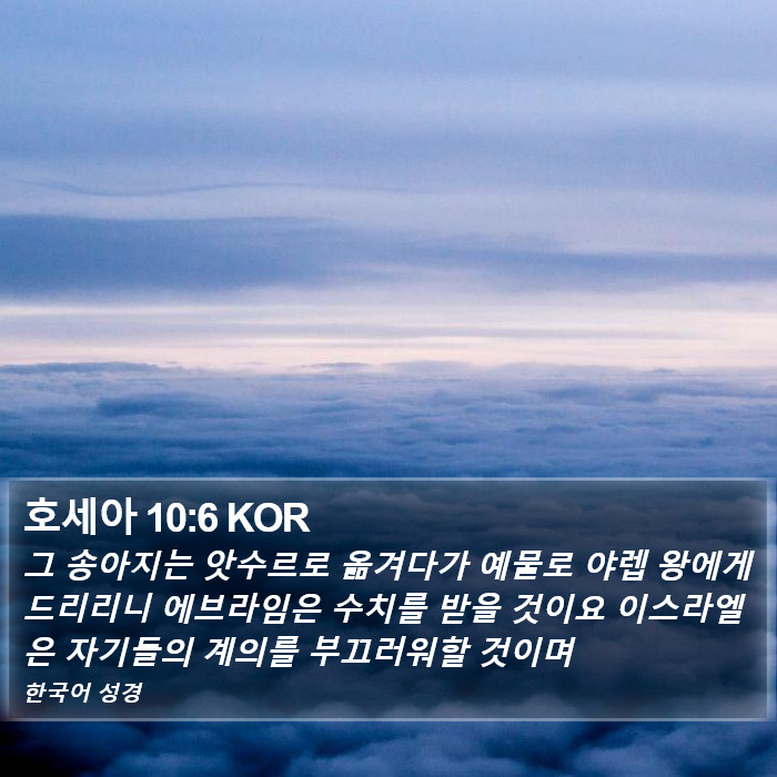 호세아 10:6 KOR Bible Study
