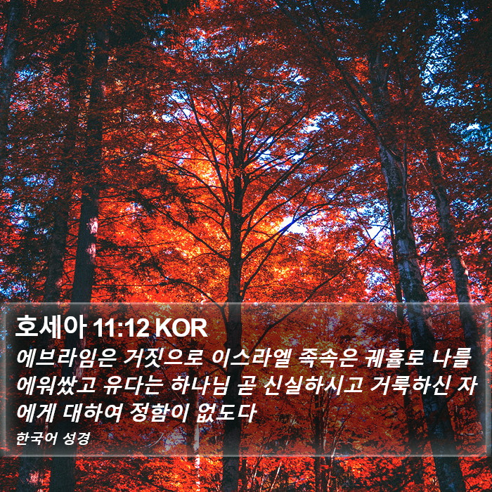 호세아 11:12 KOR Bible Study