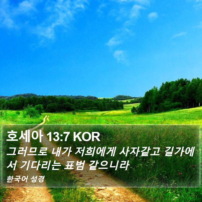 호세아 13:7 KOR Bible Study