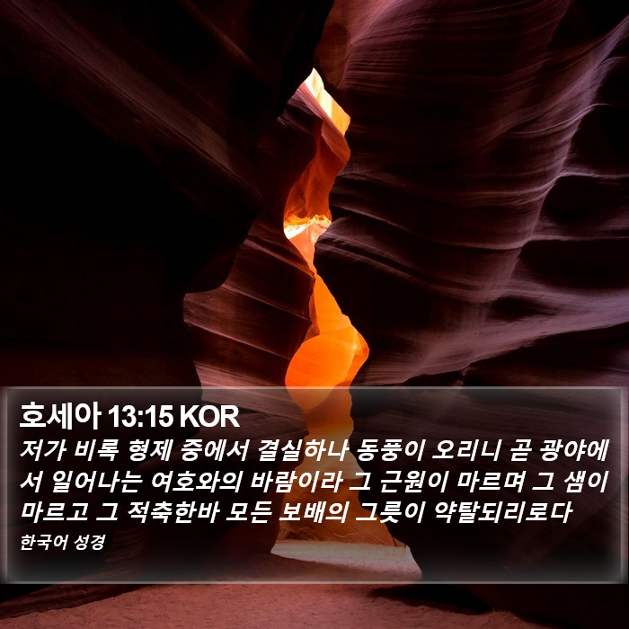 호세아 13:15 KOR Bible Study