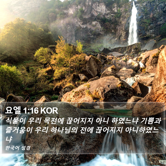 요엘 1:16 KOR Bible Study