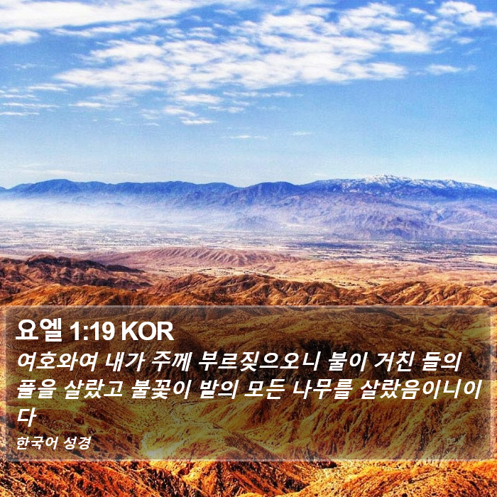 요엘 1:19 KOR Bible Study