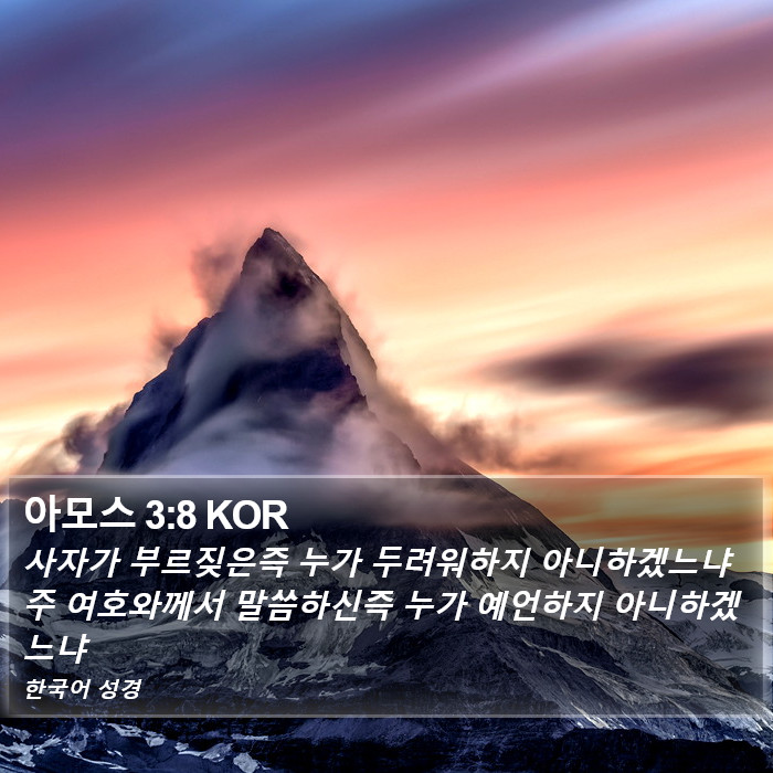 아모스 3:8 KOR Bible Study