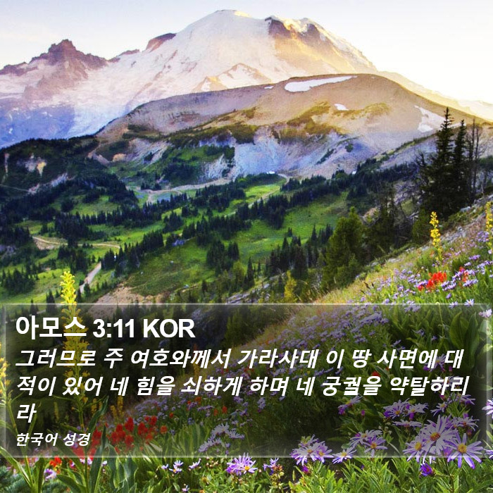 아모스 3:11 KOR Bible Study