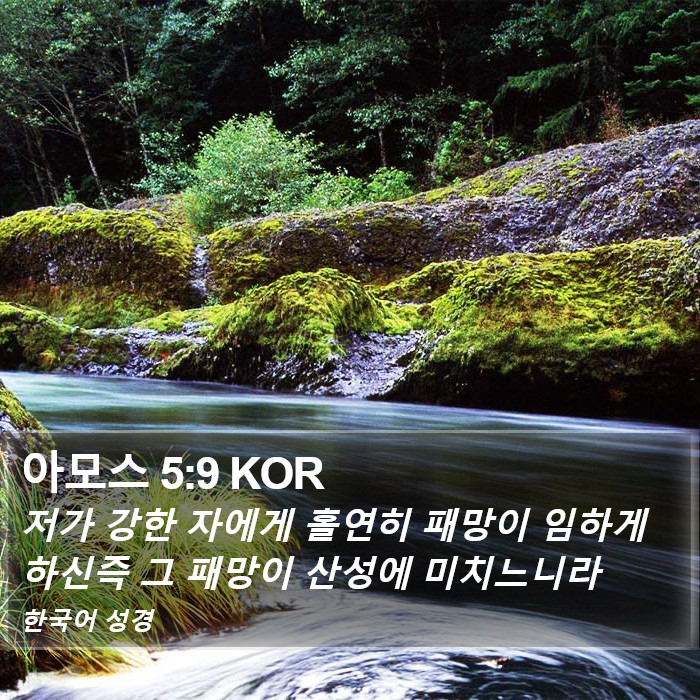 아모스 5:9 KOR Bible Study