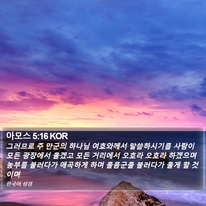 아모스 5:16 KOR Bible Study