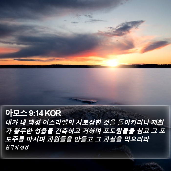 아모스 9:14 KOR Bible Study