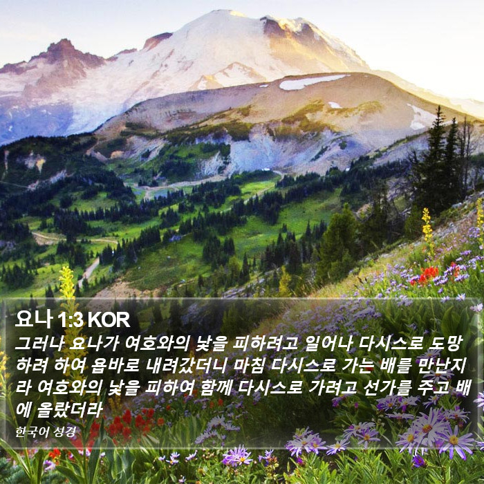 요나 1:3 KOR Bible Study