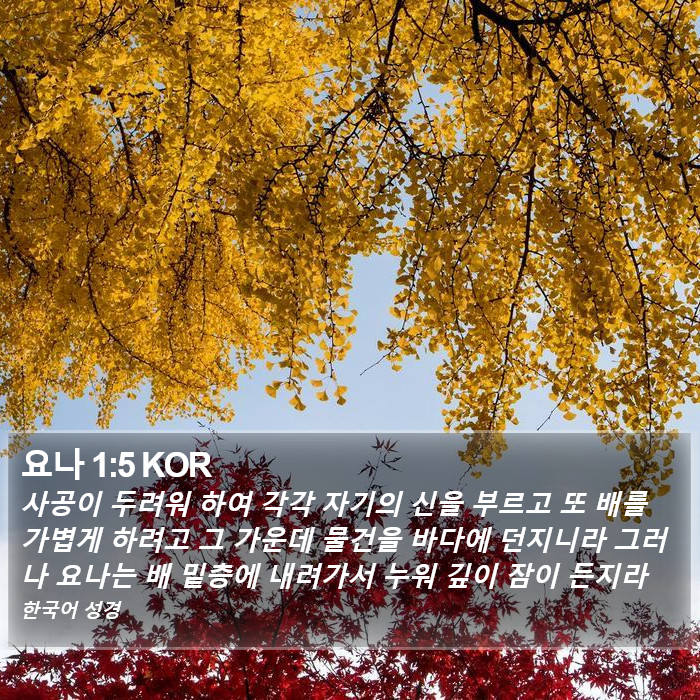 요나 1:5 KOR Bible Study