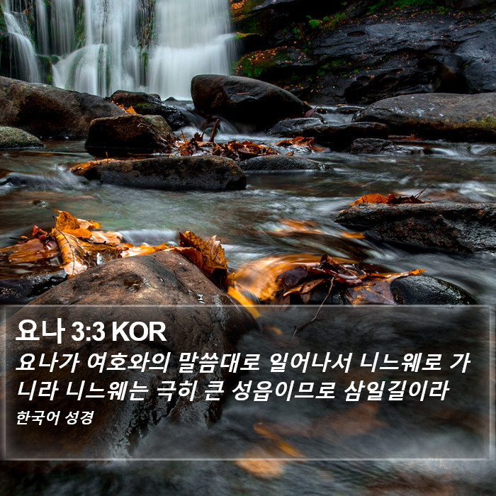 요나 3:3 KOR Bible Study