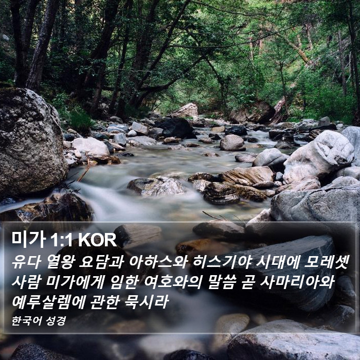 미가 1:1 KOR Bible Study