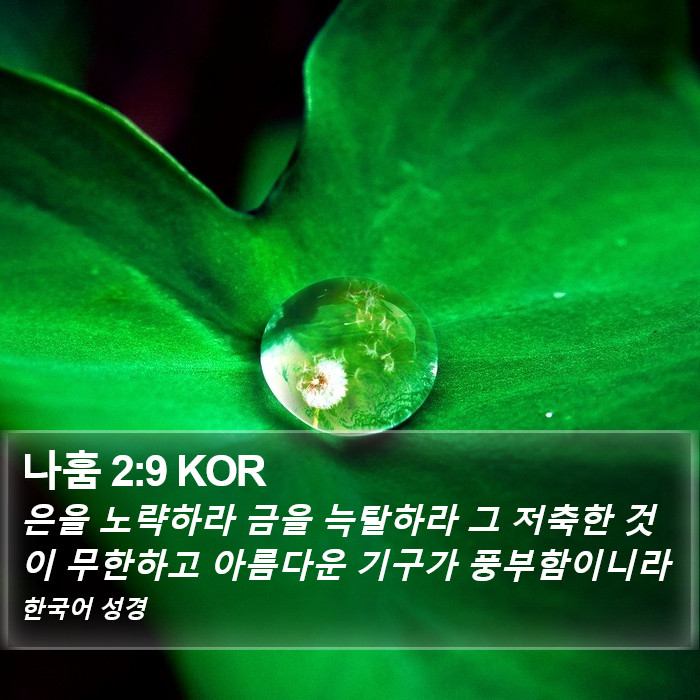 나훔 2:9 KOR Bible Study