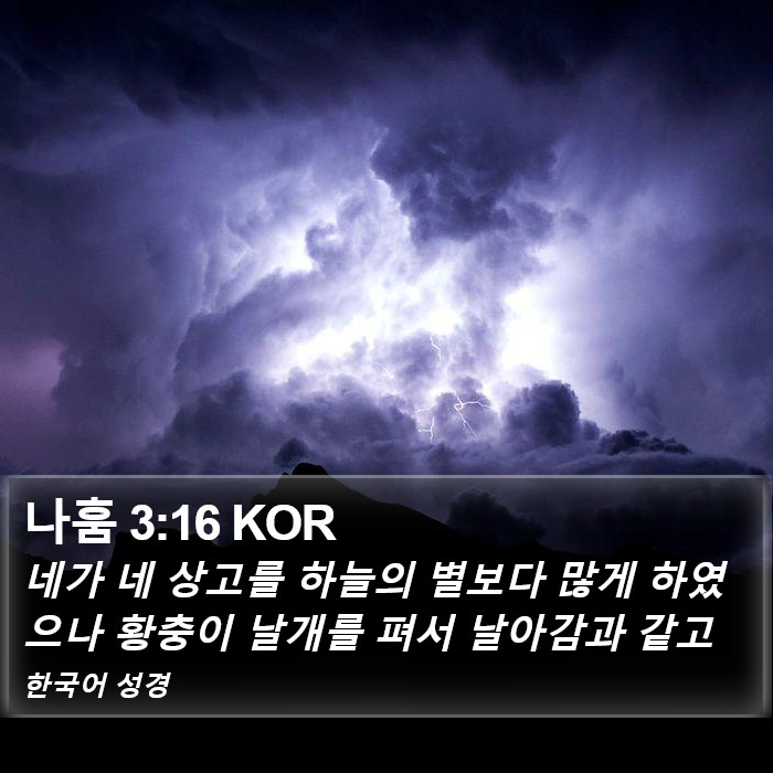 나훔 3:16 KOR Bible Study