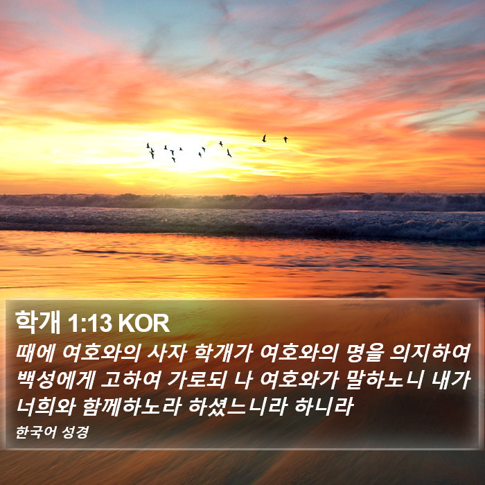 학개 1:13 KOR Bible Study