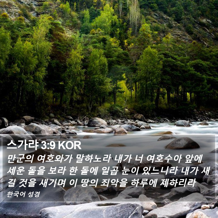 스가랴 3:9 KOR Bible Study