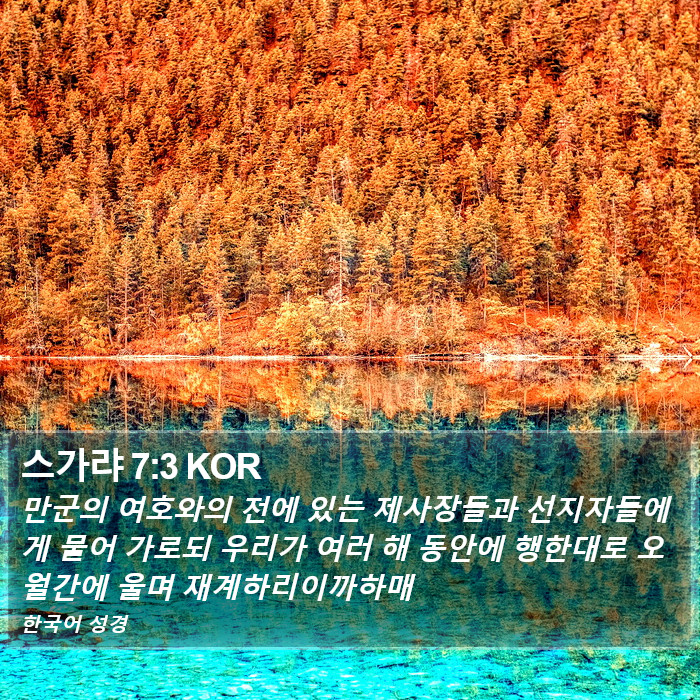 스가랴 7:3 KOR Bible Study