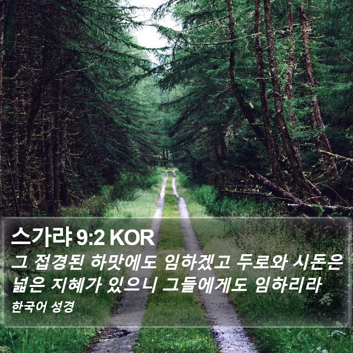 스가랴 9:2 KOR Bible Study