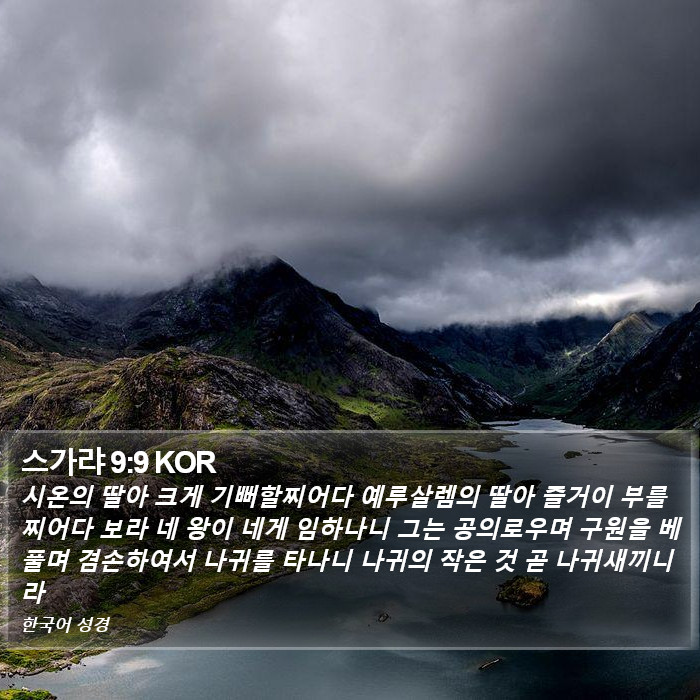 스가랴 9:9 KOR Bible Study