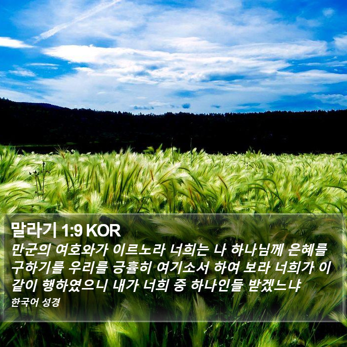 말라기 1:9 KOR Bible Study