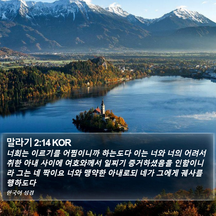 말라기 2:14 KOR Bible Study