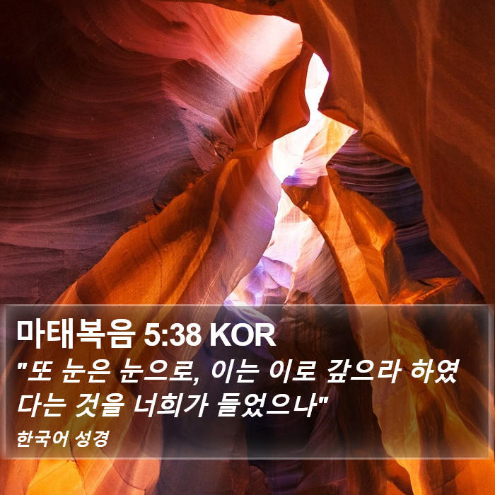 마태복음 5:38 KOR Bible Study