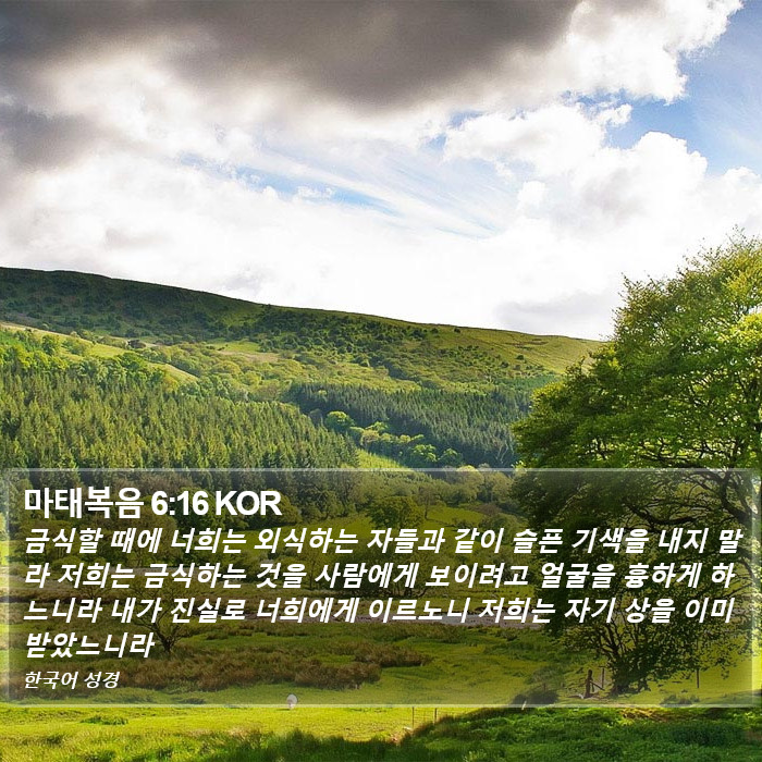 마태복음 6:16 KOR Bible Study