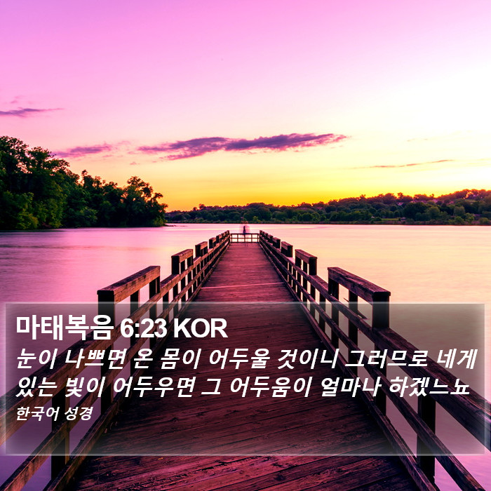 마태복음 6:23 KOR Bible Study