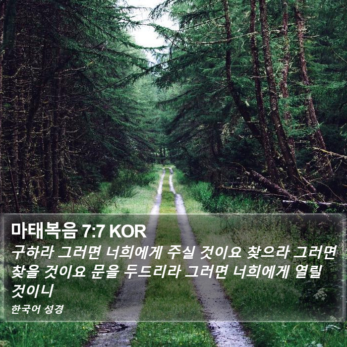 마태복음 7:7 KOR Bible Study