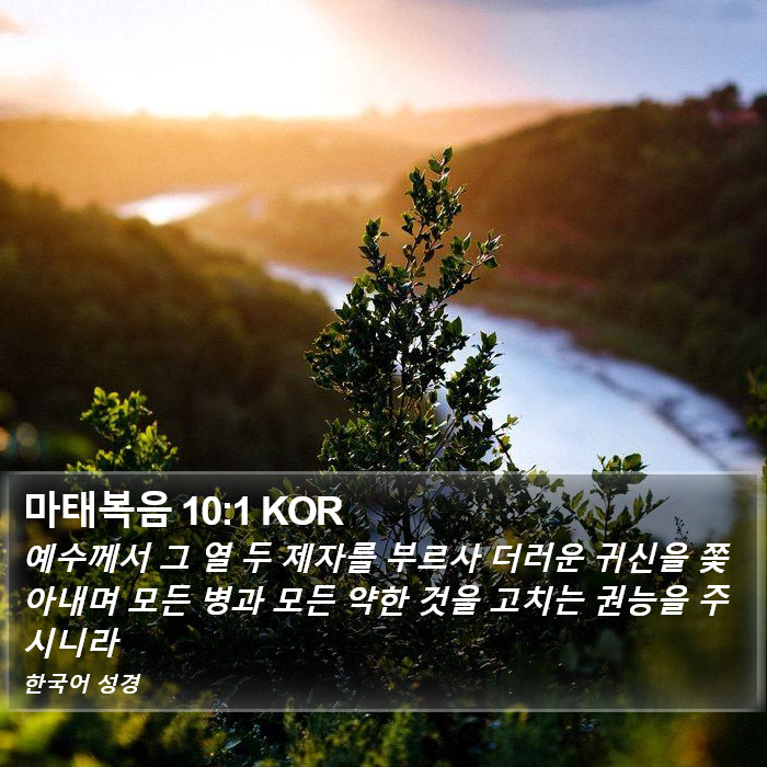 마태복음 10:1 KOR Bible Study