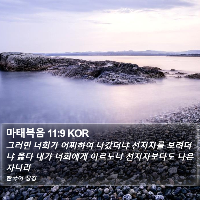 마태복음 11:9 KOR Bible Study