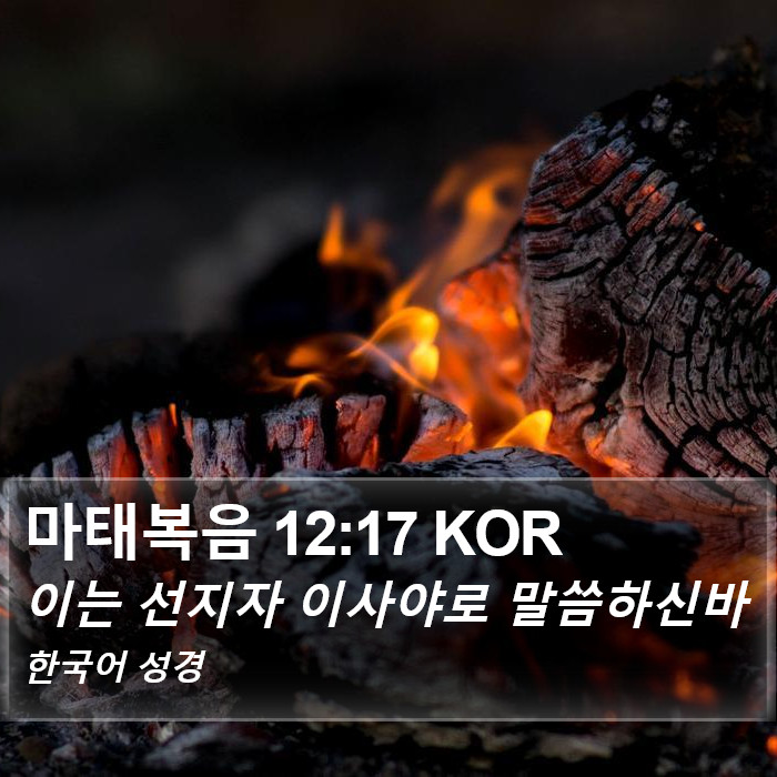 마태복음 12:17 KOR Bible Study