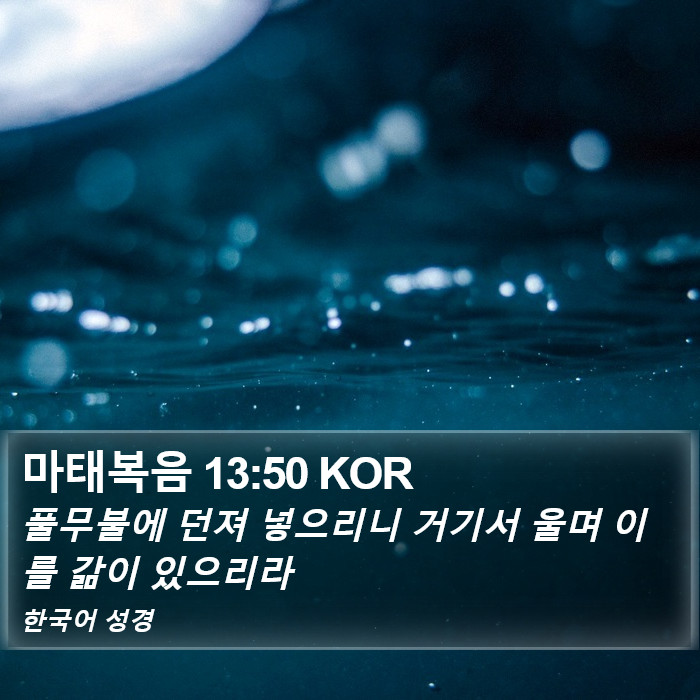 마태복음 13:50 KOR Bible Study