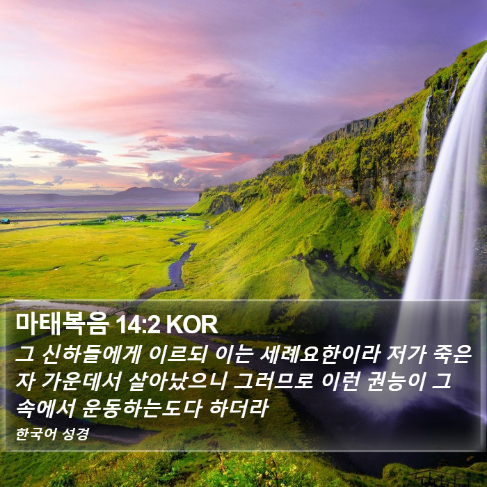 마태복음 14:2 KOR Bible Study