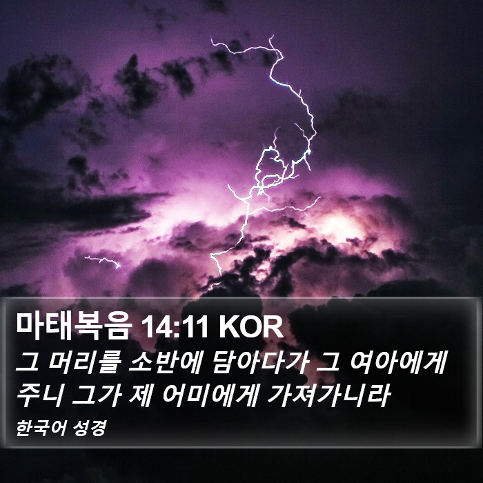 마태복음 14:11 KOR Bible Study