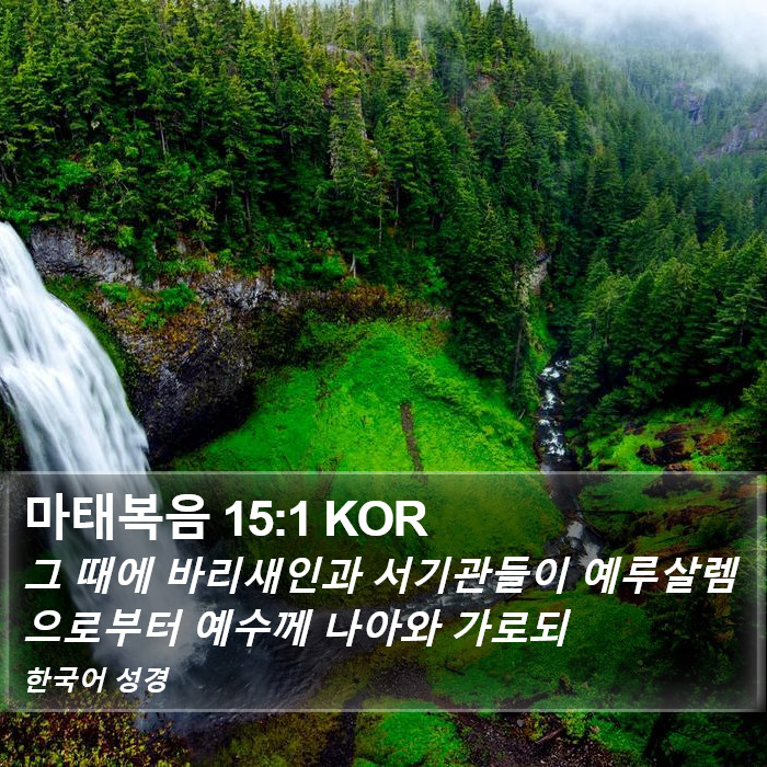 마태복음 15:1 KOR Bible Study