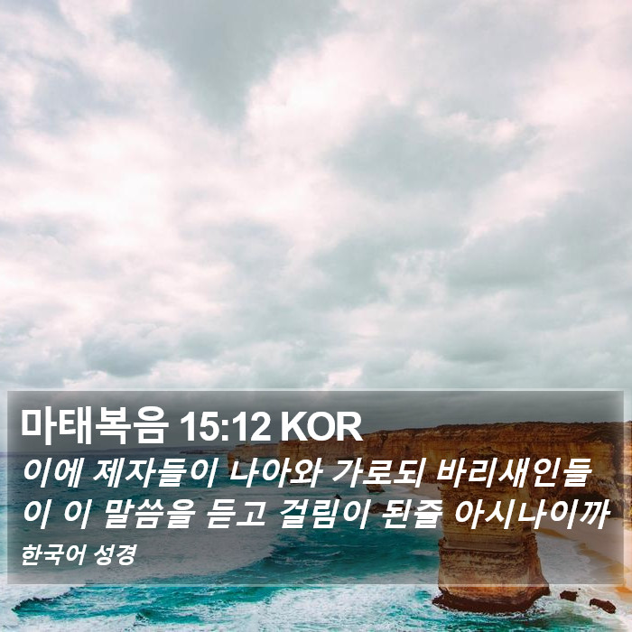 마태복음 15:12 KOR Bible Study