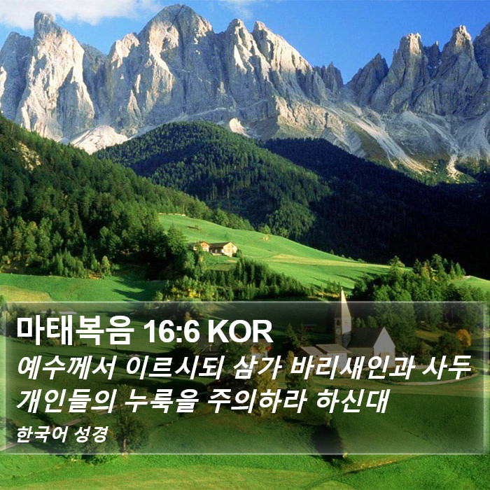 마태복음 16:6 KOR Bible Study