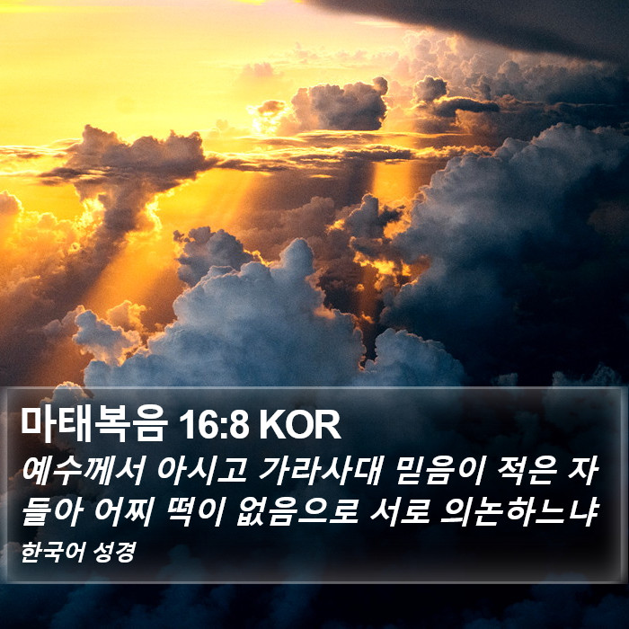 마태복음 16:8 KOR Bible Study