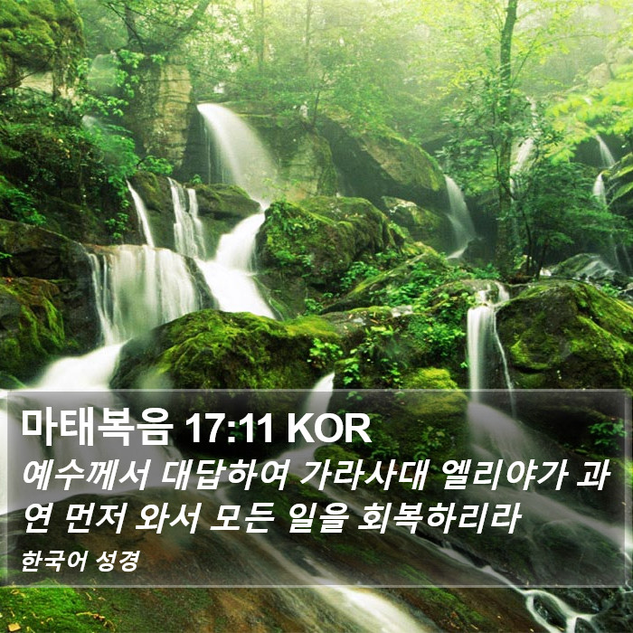 마태복음 17:11 KOR Bible Study