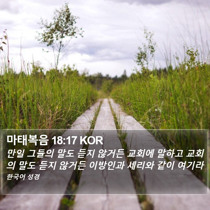 마태복음 18:17 KOR Bible Study