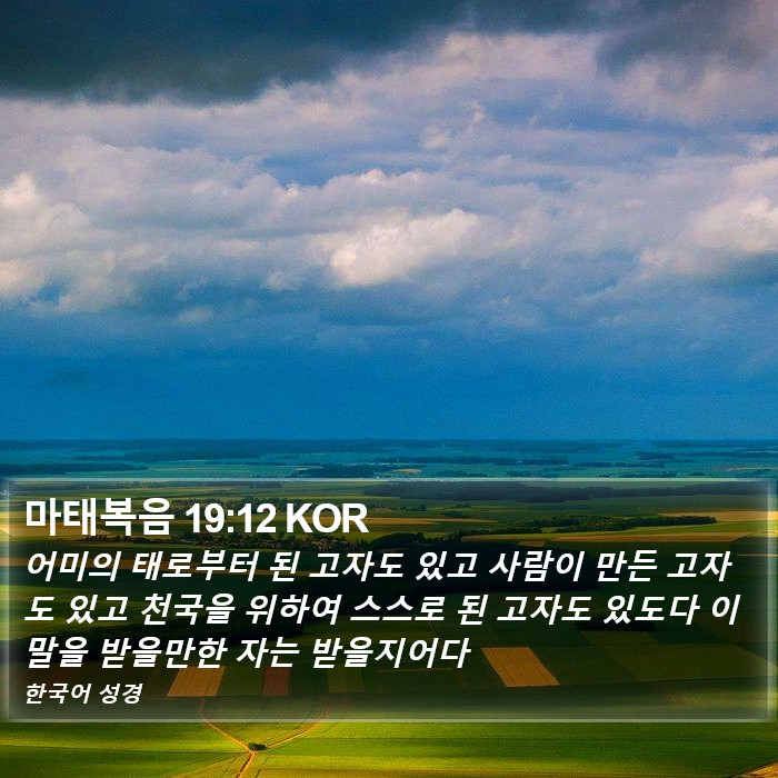 마태복음 19:12 KOR Bible Study