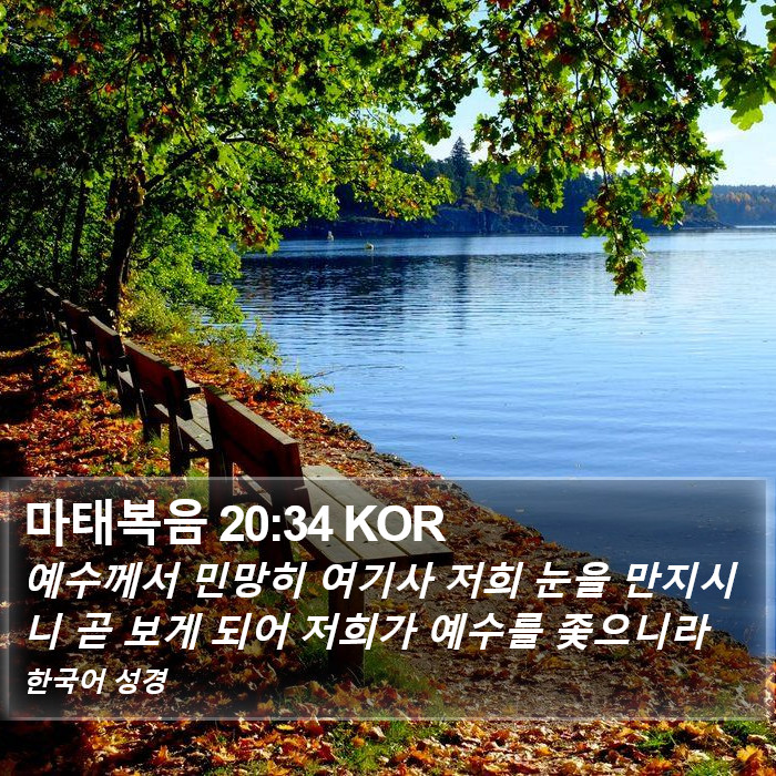 마태복음 20:34 KOR Bible Study