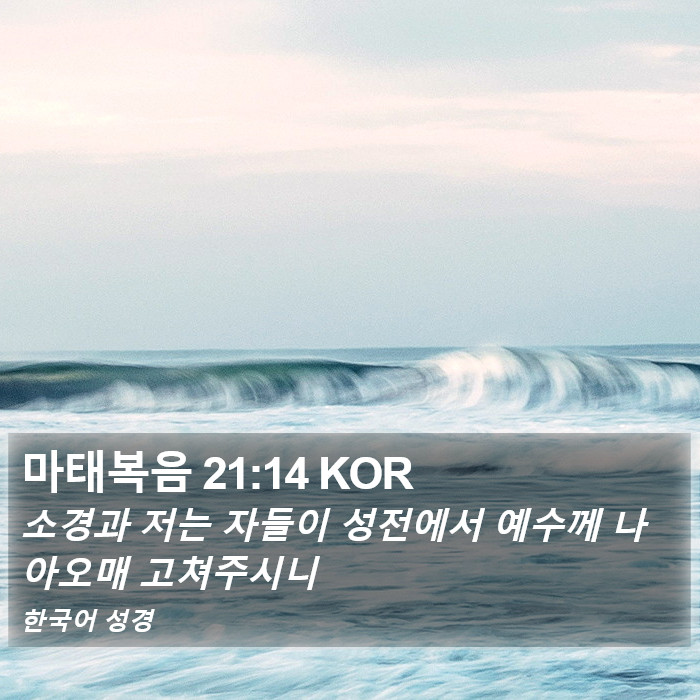 마태복음 21:14 KOR Bible Study