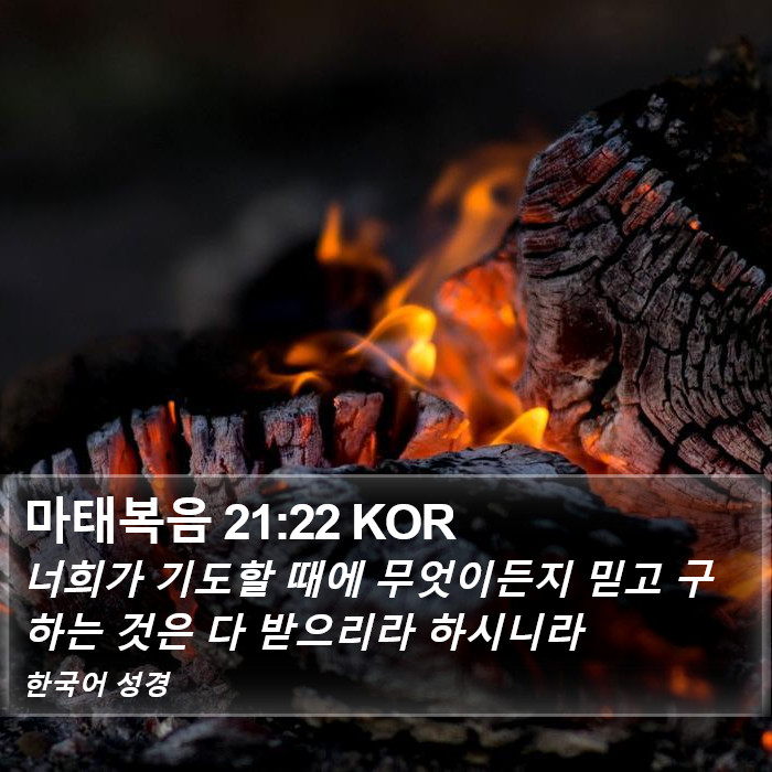 마태복음 21:22 KOR Bible Study